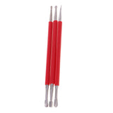Maxbell 3 Piece/Set Leathercraft Tools Leather Press Rub Tool Modeling Tools Leather Modeling