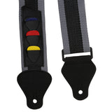 Maxbell Guitar Strap Leather Ends Pick Plectrums Holder Picks Acoustic Electric Bass Musical Instrument