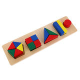 Maxbell Children Developing Toy Montessori Geometry Block Wooden Stacking Toys Gifts