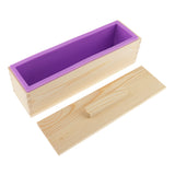 Maxbell Multi-functional Rectangular Silicone Loaf Toast Bread Pastry Backing Cake Soap Handmade Mold Crafts Moulds 900ml Purple