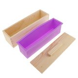 Maxbell Multi-functional Rectangular Silicone Loaf Toast Bread Pastry Backing Cake Soap Handmade Mold Crafts Moulds 900ml Purple