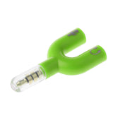 Maxbell 3.5mm Stereo Splitter Audio to Mic Headset Jack Plug Adapter for Smartphone Green