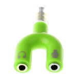 Maxbell 3.5mm Stereo Splitter Audio to Mic Headset Jack Plug Adapter for Smartphone Green