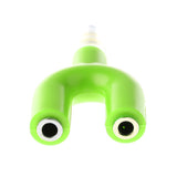 Maxbell 3.5mm Stereo Splitter Audio to Mic Headset Jack Plug Adapter for Smartphone Green