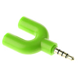 Maxbell 3.5mm Stereo Splitter Audio to Mic Headset Jack Plug Adapter for Smartphone Green