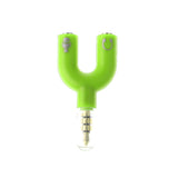 Maxbell 3.5mm Stereo Splitter Audio to Mic Headset Jack Plug Adapter for Smartphone Green