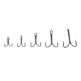 Maxbell Box of 50 Pieces High Carbon Steel Treble Hook Various Size Barbed Fishing Hooks Fishing Equipment
