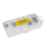 Maxbell Box of 50 Pieces High Carbon Steel Treble Hook Various Size Barbed Fishing Hooks Fishing Equipment