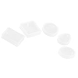 Maxbell 5Pcs Types Silicone Charm Pendant DIY Molds Jewelry Making Tools Moulds with Hole