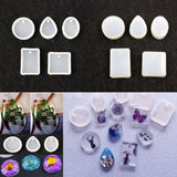 Maxbell 5Pcs Types Silicone Charm Pendant DIY Molds Jewelry Making Tools Moulds with Hole