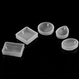 Maxbell 5Pcs Types Silicone Charm Pendant DIY Molds Jewelry Making Tools Moulds with Hole