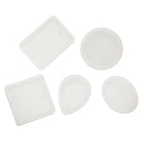 Maxbell 5Pcs Types Silicone Charm Pendant DIY Molds Jewelry Making Tools Moulds with Hole