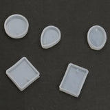 Maxbell 5Pcs Types Silicone Charm Pendant DIY Molds Jewelry Making Tools Moulds with Hole