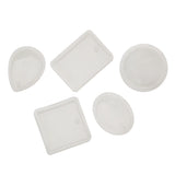 Maxbell 5Pcs Types Silicone Charm Pendant DIY Molds Jewelry Making Tools Moulds with Hole