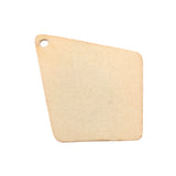 Maxbell Pack of 10 Quadrangle Wood Shapes Charms for DIY Woodcrafts