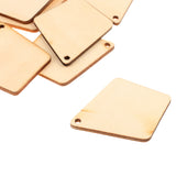 Maxbell Pack of 10 Quadrangle Wood Shapes Charms for DIY Woodcrafts