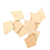 Maxbell Pack of 10 Quadrangle Wood Shapes Charms for DIY Woodcrafts