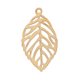 Maxbell Pack of 10 Hollow Out Leaves Wood Shapes Wood Charms for Woodcrafts