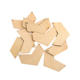 Maxbell Pack of 10 Geometric Arrows Wood Shapes Charms for DIY Woodcrafts 6.1*4.5cm