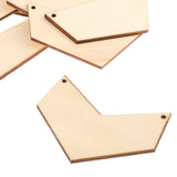 Maxbell Pack of 10 Geometric Arrows Wood Shapes Charms for DIY Woodcrafts 6.1*4.5cm