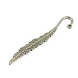 Maxbell 10 Pcs Antique Silver Beading Feather Bookmarks With Loop For Jewelry Making