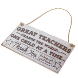 Maxbell Great  Teacher Wooden Sign Wall Home Decorations Special Teacher Gifts