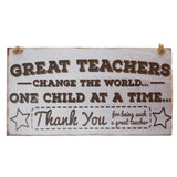 Maxbell Great  Teacher Wooden Sign Wall Home Decorations Special Teacher Gifts