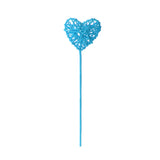 Maxbell Lovely Heart Cane Rattan Light Wedding Christmas Romantic Decor Hanging Blue