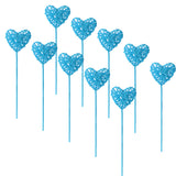 Maxbell Lovely Heart Cane Rattan Light Wedding Christmas Romantic Decor Hanging Blue