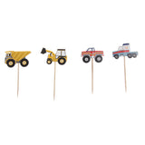 Maxbell 24pcs Stylish Wedding Birthday Baking Supply Car Model Cake Decor Inserted Card