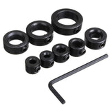 Maxbell 8x Drill Bit Depth Stop Collar Ring Positioner Dowel Shaft Chuck Hex Wrench 3/4/5/6/8/10/12/16mm
