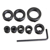 Maxbell 8x Drill Bit Depth Stop Collar Ring Positioner Dowel Shaft Chuck Hex Wrench 3/4/5/6/8/10/12/16mm