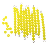 Maxbell Montessori Mathematics Material Set - 1 Thousand Beads Cube, 10 Hundred Beads Square, 10 Ten Beads Bar, 10 Beads