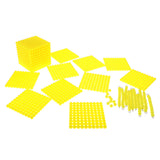 Maxbell Montessori Mathematics Material Set - 1 Thousand Beads Cube, 10 Hundred Beads Square, 10 Ten Beads Bar, 10 Beads