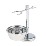 Maxbell Professional Zinc Alloy Shaving Brush Razor Stand Holder with Bowl Mug Cup Set for Men