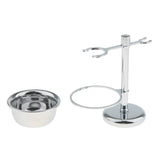 Maxbell Professional Zinc Alloy Shaving Brush Razor Stand Holder with Bowl Mug Cup Set for Men