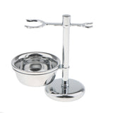 Maxbell Professional Zinc Alloy Shaving Brush Razor Stand Holder with Bowl Mug Cup Set for Men