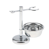 Maxbell Professional Zinc Alloy Shaving Brush Razor Stand Holder with Bowl Mug Cup Set for Men
