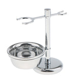 Maxbell Professional Zinc Alloy Shaving Brush Razor Stand Holder with Bowl Mug Cup Set for Men