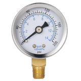 Maxbell 1.5'' Face Air Oil Water Pressure Gauge 1/8'' NPT 0-200 PSI Manometer 0-14 Bar