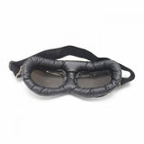 Maxbell Half Helmet Ggoggles , Motorcycle Goggles Black Soft Padded Silver Frame with Driving Mirrored Lens Dark Brown