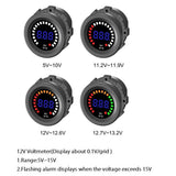 Maxbell DC 12Volt Car Motorbike Universal 5~15V Range Voltmeter with Bue LED Digital Display Function