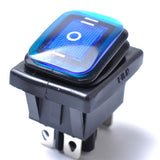 Maxbell 6 Pin On-Off-On Car Boat Lighted Rocker Toggle Switch Waterproof Blue