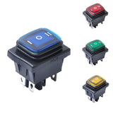 Maxbell 6 Pin On-Off-On Car Boat Lighted Rocker Toggle Switch Waterproof Blue