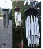 Maxbell Silver 27 Tubes Wind Chime Church Bells Hanging Feng Shui Hanging Ornament