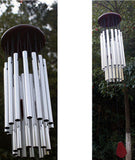 Maxbell Silver 27 Tubes Wind Chime Church Bells Hanging Feng Shui Hanging Ornament