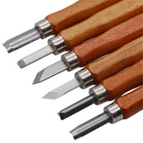 Maxbell 12Pieces Wooden Handle Carving Tools Chisels Engraving Cutting Kits For Rubber Soap Woodworking Craft