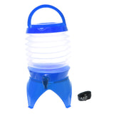 Maxbell 5L Outdoor Portable Collapsible Water Dispenser With Tap Beer Container Blue Camping Outing