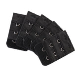 Maxbell 5pcs Elastic Bra Strap Extension Bra Extenders 2x 3 Hook Black