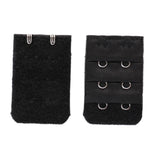 Maxbell 5pcs Elastic Bra Strap Extension Bra Extenders 2x 3 Hook Black